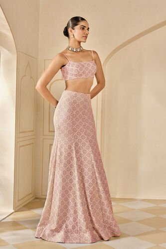 Alinta Sequin Silk Skirt Set - Blush, Blush, image 3